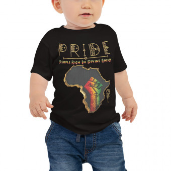 Black Pride - Gold & Wood - Baby Jersey Short Sleeve Tee