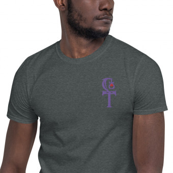 HLS Unity Symbol - WEBBED - Embroidered - Men's T-Shirt - Purple