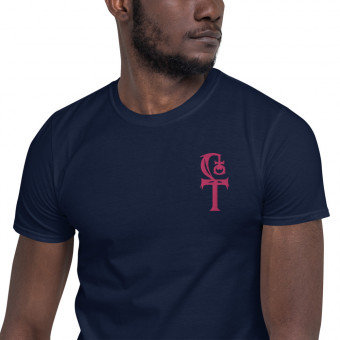 HLS Unity Symbol - WEBBED - Embroidered - Men's T-Shirt - DarkHotPink