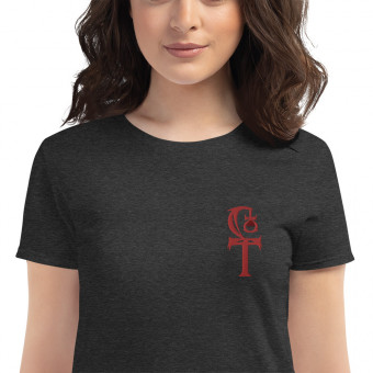 HLS Embroidered Unity Symbol - WEBBED - Women's Fashion Fit T-Shirt - Red