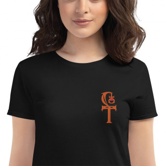 HLS Embroidered Unity Symbol - WEBBED - Women's Fashion Fit T-Shirt - Orange