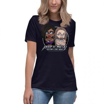''Keep It Metal'' Sistah & The Wolf Chibis - Women's Relaxed T-Shirt