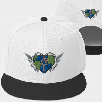 Heart MusicGlobe | Embroidered - Snapback Hat V3
