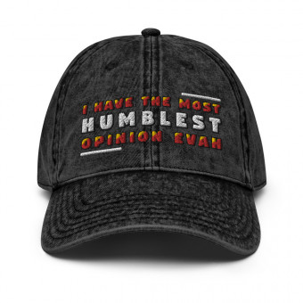 ''Humblest Opinion'' V1 - Vintage Cotton Twill Embroidered Hat - FireCracker
