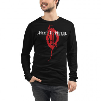 ''Keep It Metal'' [ONE] Men's Long Sleeve  T-Shirt - Red WT