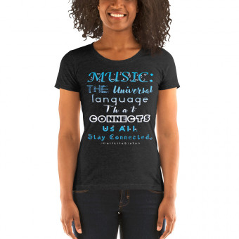 Universal Language - Women's Tri-Blend T-Shirt - Aqua