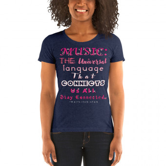 Universal Language - Women's Tri-Blend T-Shirt - HotPink