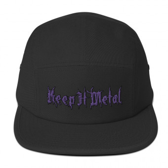 ''Keep It Metal'' Gryphon - Five Panel Embroidered Hat - Purple