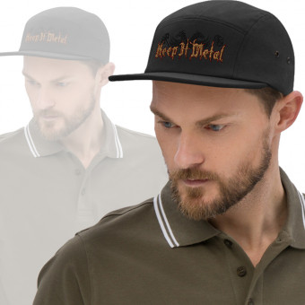 ''Keep It Metal'' Gryphon - Five Panel Embroidered Hat - GoldBlk
