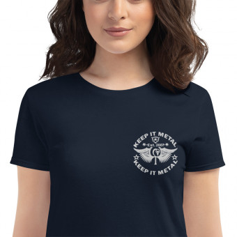 ''Keep It Metal'' HLS Unity Wings Embroidered Souljah Badge - Women's Fashion Fit T-Shirt - WT