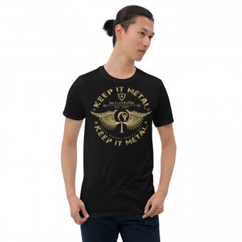 ''Keep It Metal'' HLS Unity Wings Souljah Badge - Unisex T-Shirt - Gold