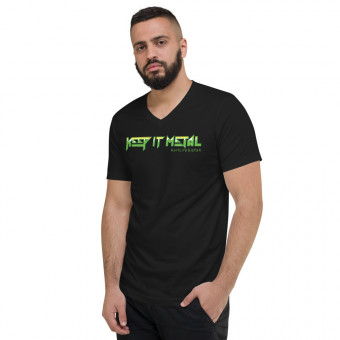 ''Keep It Metal'' SkyRez - Unisex V-Neck T-Shirt - KIWI