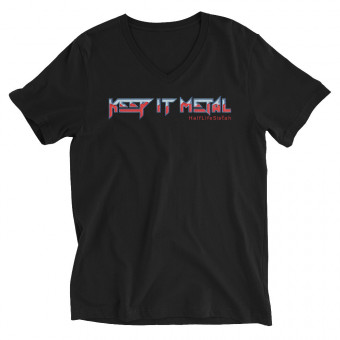 ''Keep It Metal'' SkyRez - Unisex V-Neck T-Shirt - Blaze