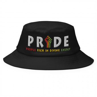 Black Pride - 3D Puff Embroidered - Old School Bucket Hat - SafariWT