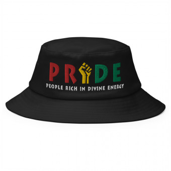 Black Pride - 3D Puff Embroidered - Old School Bucket Hat - Safari