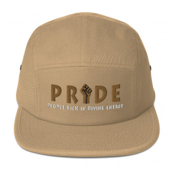 Black Pride - 3D Puff Embroidered - Five Panel Hat - Gold