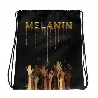 Melanin Drip - Drawstring Bag - Gold