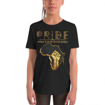 Black Pride - Gold & Wood - Youth T-Shirt - V1