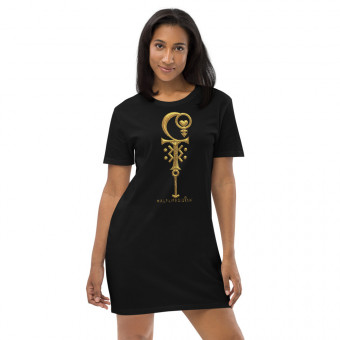 HLS Golden Glyph Unity Symbol - Organic Cotton T-Shirt Dress