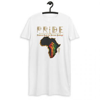 Black Pride - Gold & Wood - Organic Cotton T-Shirt Dress V2